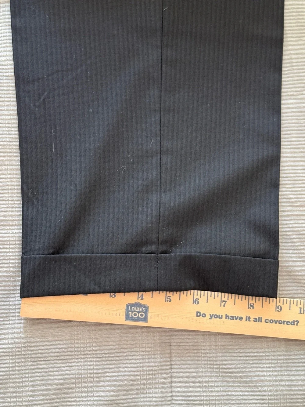 J. Ferrar Modern Fit Men’s 2-Piece Suit 42R Charcoal Black Tonal Stripe